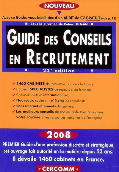 Guide des conseils en recrutement 2008