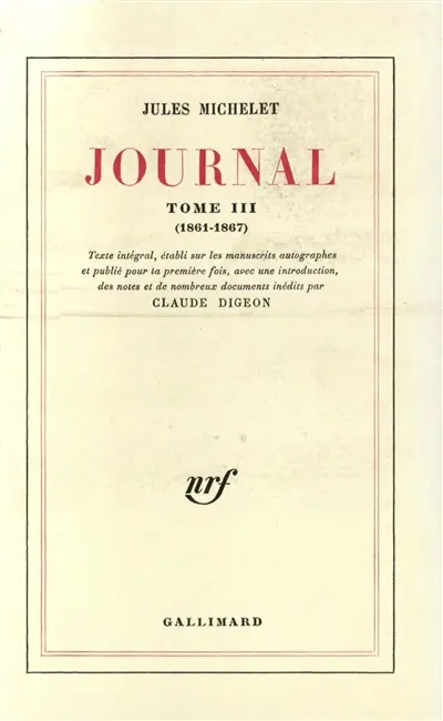 Journal. Vol. 3. 1861-1867
