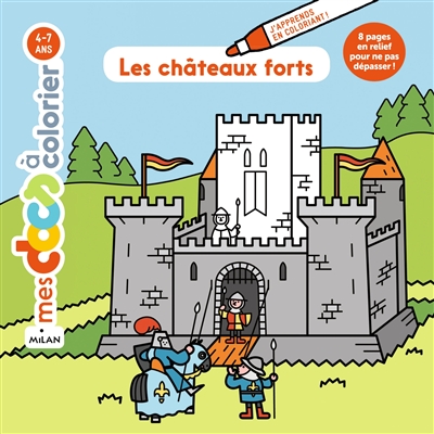 Les châteaux forts : coloriage