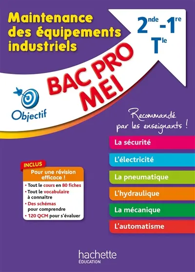 Bac pro MEI, maintenance des équipements industriels, 2de, 1re, terminale Bac pro MEI, maintenance des équipements industriels, 2de, 1re, terminale