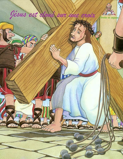 Jésus est cloué sur une croix