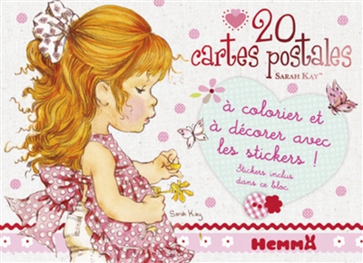 20 cartes postales à colorier et à décorer avec les stickers !