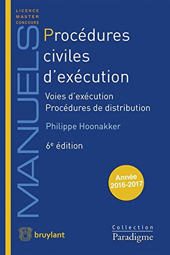 Procédures civiles d'exécution 2016-2017 : voies d'exécution, procédures de distribution