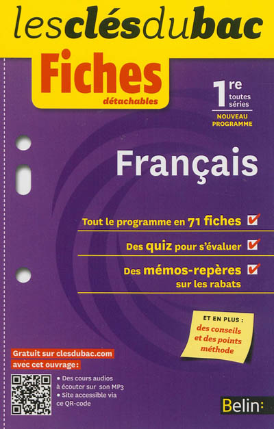 Français 1re, toutes séries : nouveau programme