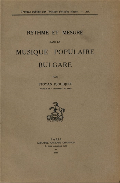 Rythme et mesure dans la musique populaire bulgare