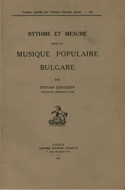 Rythme et mesure dans la musique populaire bulgare