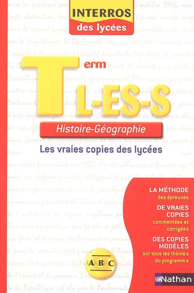 Histoire géographie : term. L-ES-S