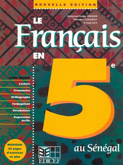 LE FRANCAIS EN 5E SENEGAL...