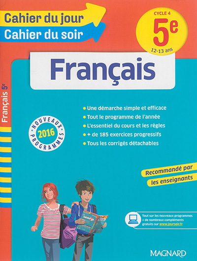 Français 5e, cycle 4, 12-13 ans : nouveaux programmes 2016