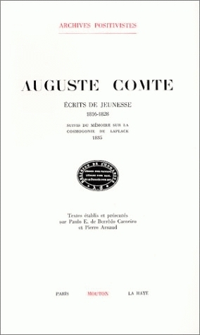 Ecrits de jeunesse, 1816-1828. Mémoire sur la cosmogonie de Laplace, 1935