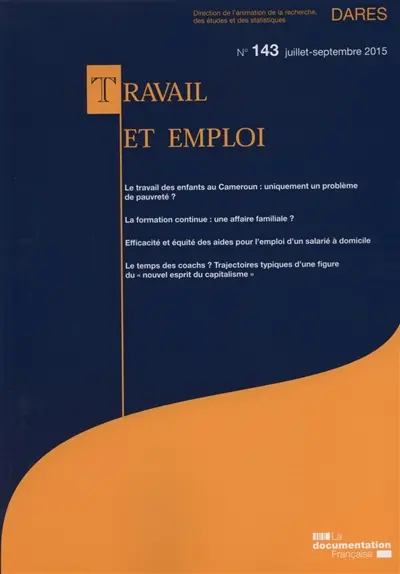 Travail et emploi, n° 143