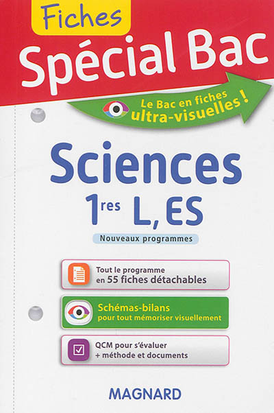 Sciences 1res L, ES : nouveaux programmes