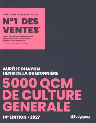 5.000 QCM de culture générale 2027 : préparez vos examens et concours, évaluez votre culture générale