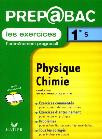 Physique chimie, 1re S : exercices
