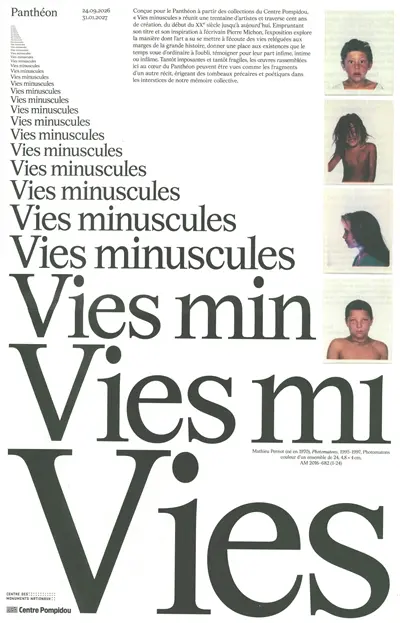 Vies minuscules : Panthéon, 24.09.2026-31.01.2027