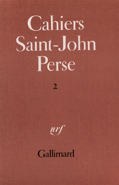Cahiers Saint-John Perse. Vol. 2
