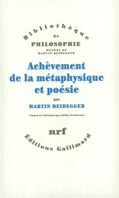 Achèvement de la métaphysique et poésie