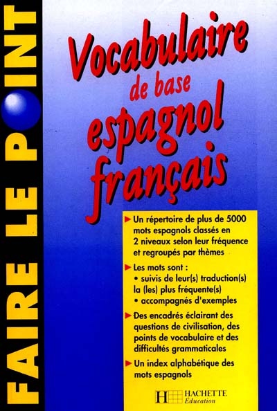 Vocabulaire de base espagnol-français