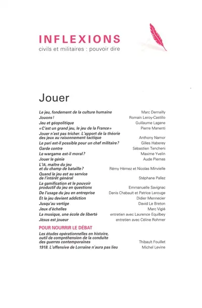 Inflexions, n° 60. Jouer