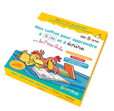 Mon coffret pour apprendre à lire et à écrire : avec les p'tites poules : dès 5 ans