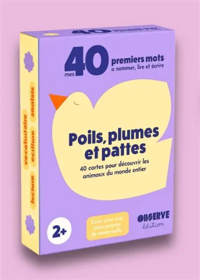 Poils, plumes et pattes : 40 cartes pour découvrir les animaux du monde entier