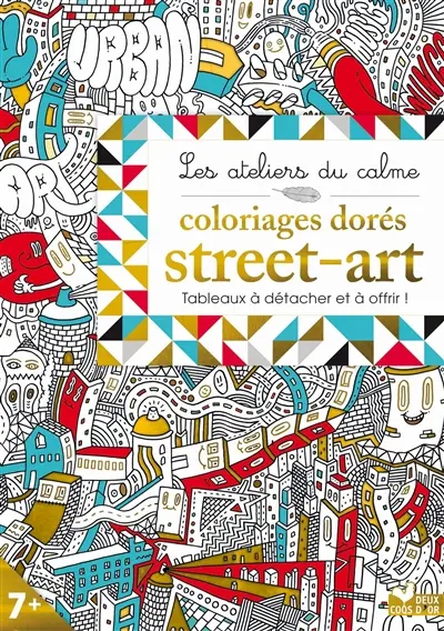 Coloriages dorés street-art : tableaux à détacher et à offrir !