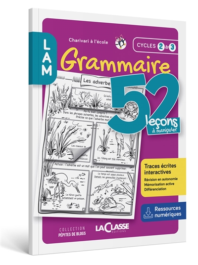 52 LECONS A MANIPULER EN GRAMMAIRE Cycle 2 et 3 (Livre + ressources numériques)