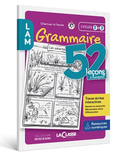52 LECONS A MANIPULER EN GRAMMAIRE Cycle 2 et 3 (Livre + ressources numériques)