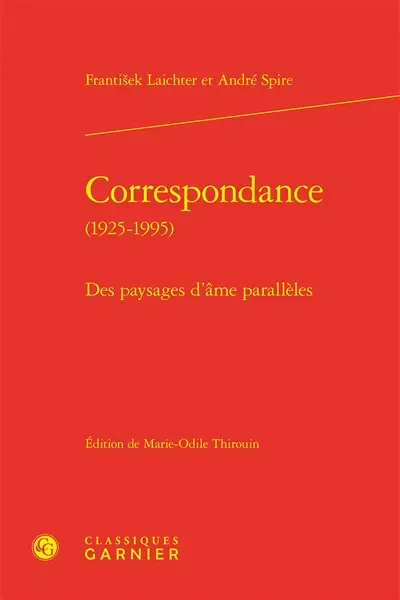 Correspondance (1925-1995) : des paysages d'âme parallèles