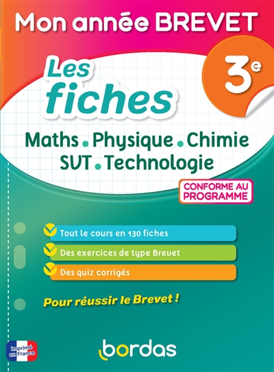 Les fiches maths, physique,...