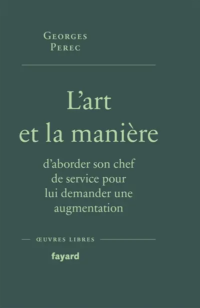l"art et la manière, George Perec