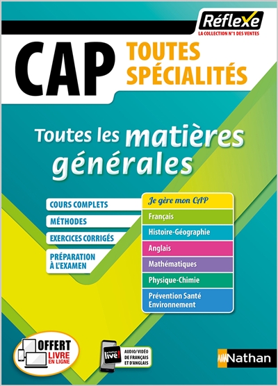 CAP toutes spécialités 1re et 2e années : toutes les matières générales