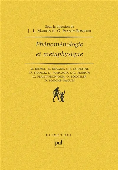 Phénoménologie et métaphysique