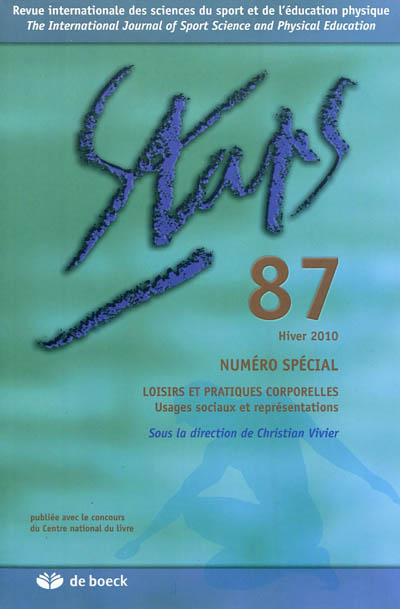 Staps, n° 87. Loisirs et pratiques corporelles : usages sociaux et représentations