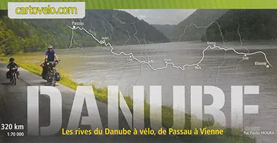 Danube : les rives du Danube à vélo, de passau à Vienne : 370 km, 1:70.000