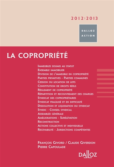 La copropriété 2012-2013