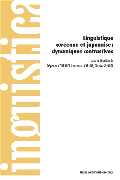 Linguistique coréenne et japonaise : dynamiques contrastives