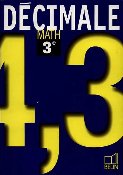 Décimale, math, 3e