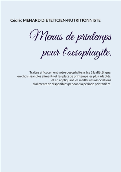 Menus de printemps pour...