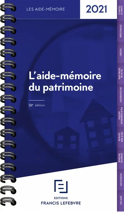 L'aide-mémoire du patrimoine : 2021