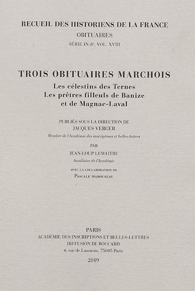 Trois obituaires marchois : les célestins des Ternes, les prêtres filleuls de Banize et de Magnac-Laval