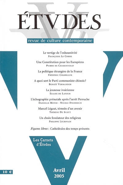 Etudes, n° 402-4