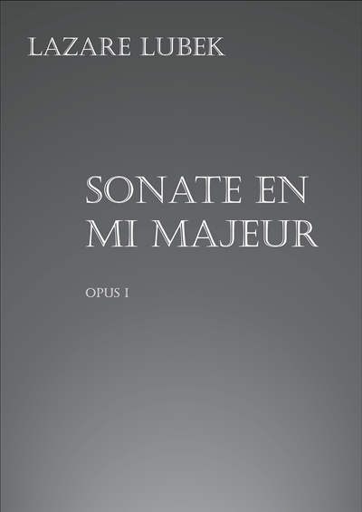 Sonate en mi majeur : Opus I