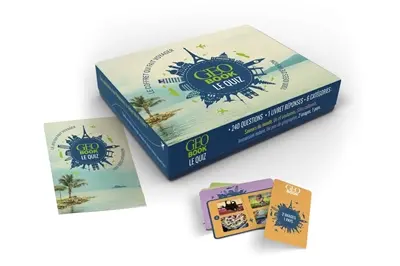 Géobook, le quiz : le coffret qui fait voyager : 1.000 idées d'évasion
