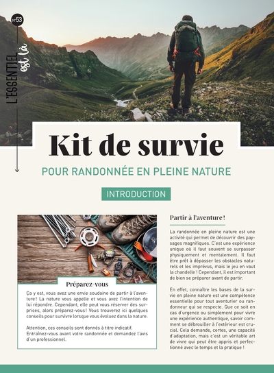 kit de survie : pour randonnée en pleine nature
