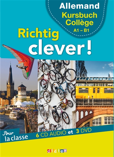 Richtig clever ! allemand Kursbuch collège, A1-B1 : 6 CD audio et 3 DVD pour la classe