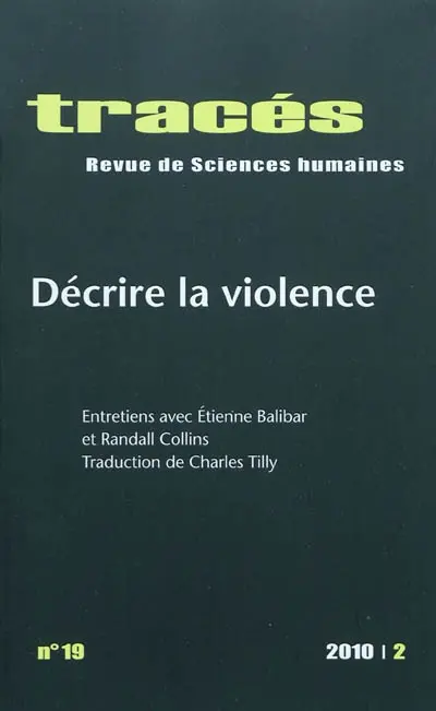 Tracés, n° 19. Décrire la violence