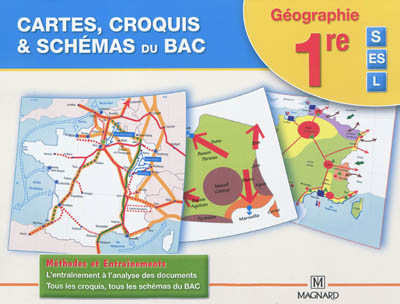 Cartes, croquis & schémas du bac : géographie 1re S, ES, L : méthodes et entraînements