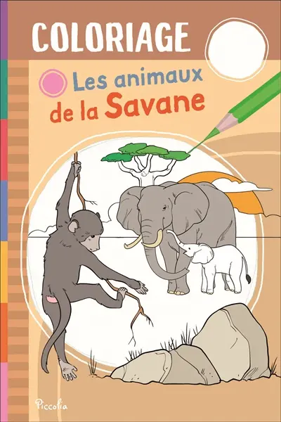 Les animaux de la savane : coloriage