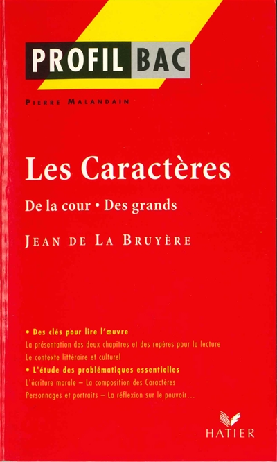 Les caractères : De la cour, Des grands (1696), Jean de La Bruyère